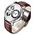 preiswerte Sportuhr-Herren Mechanische Uhr Armbanduhr Automatikaufzug Wasserdicht Armbanduhren für den Alltag Leder Band Schwarz BraunKaffee Schwarz/Weiß