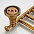 baratos Toalheiros-barra de toalha de bronze com 4 hastes giratória toalheiro de banho doméstico 1 peça