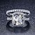 billige Ringer-Ringer imitasjon Diamond Smykker Sølv / Platin Belagt Dame Statement Ringe 1set