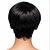 halpa Synteettiset trendikkäät peruukit-Synteettiset peruukit Suora Suora Peruukki Lyhyt Musta Synteettiset hiukset Naisten Musta