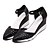 cheap Women&#039;s Sandals-Women&#039;s Sandals Wedge Heel Pointed Toe Casual Dress Office &amp; Career Buckle PU Summer Black / Silver