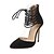 זול סנדלי נשים-נעלי נשים-סנדלים-סינטתי-עקבים / נעלים עם פתח קדמי-שחור / Almond-שמלה / קז&#039;ואל / מסיבה וערב-עקב סטילטו