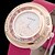 cheap Fashion Watches-Women&#039;s Fashion Watch Quartz Alloy Band Flower Charm Black White Orange Beige Rose