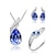 cheap Jewelry Sets-Jewelry Set For Women&#039;s Sapphire Crystal Citrine Party Wedding Birthday Crystal Pear Cut Solitaire Angel Wings / Gift / Casual / Daily / Engagement / Valentine