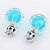 cheap Earrings-Korean Fashion Transparent Glass Bulb Color Crystal Ball Double-sided Earrings