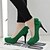 abordables Escarpins femme-Femme Chaussures Microfibre Automne Confort Talon Aiguille Plateau Fleur en Satin pour Décontracté De plein air Noir Gris Rouge Vert