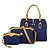 baratos Conjunto de Bolsas-Mulheres Bolsas PU Conjuntos de saco 3 Pcs Purse Set para Compras / Casual / Formal Azul / Rosa claro / Bege