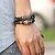 cheap Bracelets-Men&#039;s Women&#039;s Bead Bracelet Leather Bracelet Leather Bracelet Jewelry Black / Brown For Wedding Party Daily Casual Sports