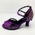 abordables Chaussures de danses latines-Femme Chaussures Latines Similicuir Sandale Boucle / Creuse Talon Bobine Personnalisables Chaussures de danse Violet / Utilisation / Cuir