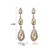 cheap Earrings-Luxury Drops Shape Cubic Zrconia Crystal Drop Earrings Jewelry for Lady(6*1.9cm)