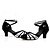 levne Moderní taneční obuv-Dámské Boty na moderní tance Standardní Podpatky Přezky Kubánský Černá a červená Černá a stříbrná Černá a zlatá Spona