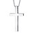 cheap Religious Jewelry-Pendant Necklace Pendant Titanium Steel Cross Cross Simple Style Silver Necklace Jewelry For Daily Casual