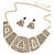 billiga Jewelry Set-Smycken Set Halsband / örhängen Mode Vintage Europeisk Geometrisk Silver Brun Dekorativa Halsband Örhängen För Party Dagligen Casual 1set