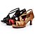 abordables Chaussures de danses latines-Femme Chaussures Latines Sandale Talon Personnalisé Satin Similicuir Boucle Noir et rouge / Noir / Blanc / Intérieur / Cuir
