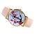 cheap Fashion Watches-Women&#039;s Wrist Watch Quartz Quilted PU Leather White / Beige Analog Ladies Flower Fashion - White Beige One Year Battery Life / SSUO 377