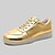 preiswerte Damen-Sneaker-Damen Herren Schuhe Kunstleder Frühling Sommer Herbst Leuchtende LED-Schuhe Flacher Absatz Schnürsenkel für Sportlich Normal Silber Golden