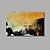 abordables Peintures paysages-Peint à la main Paysage Format Horizontal, Moderne Toile Peinture à l&#039;huile Hang-peint Décoration d&#039;intérieur Un Panneau