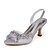 baratos Sapatos de Noiva-Mulheres Sapatos De Casamento Lantejoulas de Cristal com Brilho Casamento Verão Cristais Salto Agulha Peep Toe Básico Cetim Cetim com Stretch Cor Sólida Prata Preto Branco