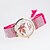 זול שעונים אופנתיים-בגדי ריקוד נשים שעון יד קווארץ דמוי עור מרופד צבעוני שעונים יום יומיים אנלוגי פרח יום יומי פרפר אופנתי - לבן שחור אדום