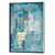 olcso Absztrakt festmények-60*90cm kézzel készített olajfestmény vászon fali művészeti dekoráció türkizkék absztrakt lakberendezéshez hengerelt keret nélküli feszítetlen festmény