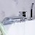 abordables Grifería para bañera-Grifo de bañera - Cascada Cromo Bañera y ducha Sola manija Tres Agujeros