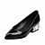 abordables Tacones de mujer-Mujer Zapatos Cuero Patentado Verano Pump Básico Confort Tacón Bajo Pedrería Perla de Imitación para Oficina y carrera Vestido Blanco