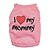 cheap Dog Clothes-Dog Shirt / T-Shirt Vest Puppy Clothes Heart Casual Daily Spring &amp;  Fall Summer Dog Clothes Puppy Clothes Dog Outfits Pink Blue Costume Men&#039;s Women&#039;s for Girl and Boy Dog Terylene XS S M L / # / #
