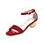 abordables Sandales femme-Femme Chaussures Similicuir Printemps Eté Automne Bride de Cheville Gros Talon Avec Pour Décontracté Habillé Noir Rouge Rose