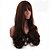 cheap Synthetic Wigs-Synthetic Wig Wavy Style With Bangs Capless Wig Brown Brown Synthetic Hair Women&#039;s Middle Part Brown Wig Long Halloween Wig