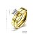 preiswerte Ringe für Herren-Schmuckset Kubikzirkonia Stapelbar Golden Zirkonia Titanstahl vergoldet Modisch 6 7 8 9 / Ringe Set