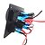 זול מפסקים לרכב-iztoss 5 סט של מתג כחול כפול מנורת דפוס לייזר + מתג USB + כוח כפול שקע * 2 + מד מתח כחול