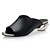 cheap Women&#039;s Sandals-Women&#039;s Chunky Heel Calf Hair Spring / Summer Black / White