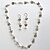 זול סט תכשיטים-נשים סט תכשיטים שרשרת / עגילים חתונה Party אבני חן סינתטיות פנינה פרפר חיה עגילים שרשראות