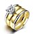 preiswerte Ringe-Kubikzirkonia Bandring Statement-Ring Ring - Zirkon, Kubikzirkonia, vergoldet Luxus, Quaste, Böhmische 6 / 7 / 8 / 9 Gold Für Hochzeit Party Alltag / 2pcs