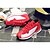 billige Sneakers til herrer-Herre-Tyll-Flat hæl-KomfortSport-Svart Rød Hvit Svart og Hvit