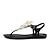 abordables Sandalias de mujer-Mujer Zapatos Goma Primavera Verano Otoño De Goma Tacón Plano para Vestido Fiesta y Noche Negro