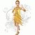 tanie Odzież do tańca dziecięca-Taniec latynoamerykański Suknie Dla dzieci Wydajność Spandex Cekiny / Tassel (s) 1 sztuka Bez rękawów Naturalny Sukienki