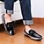 baratos Sapatilhas e Mocassins para Homem-Masculino Mocassins e Slip-Ons Conforto Couro Ecológico Casual Rasteiro Preto Bege Vermelho