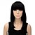 abordables Perruques Synthétiques-Perruque Synthétique Droit Droite Perruque Court Noir Cheveux Synthétiques Femme Noir