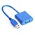 preiswerte VGA-Kabel &amp; -Adapter-USB 3.0-HDMI-Kabel (blau)