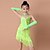 זול בגדי ריקוד לילדים-ריקוד לטיני שמלה נצנצים פרנזים הצגה ללא שרוולים גבוה ספנדקס פוליאסטר
