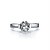 cheap Rings-1CT Solitarie Engagement Ring SONA Diamond Female Ring Sterling Silver Jewelry Hearts and Arrows Ring S925 Bridal Prongs