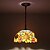 abordables Éclairages pour îlot-4 lumières 30 cm Style mini Lampe suspendue Verre Plaqué Tiffany 110-120V 220-240V
