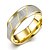 baratos Anéis-Anéis de Casal Anel de banda For Homens Festa Casamento Casual Chapeado Dourado Aço Titânio Dourado Branco / Anel de declaração / Anel de Compromisso