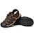 cheap Men&#039;s Sandals-Men&#039;s Shoes Outdoor / Athletic / Dress / Casual Nappa Leather Sandals Big Size Brown / Khaki