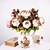 abordables Flores artificiales-Flor de mesa de estilo europeo de seda 1 rama con 8 flores 1 ramo 47cm