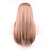abordables Perruques Synthétiques Sans Bonnet-Perruque Synthétique Droit Coupe Asymétrique Perruque Long #27 Fraise blonde Cheveux Synthétiques Femme Ligne de Cheveux Naturelle Marron