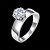 voordelige Ring-Dames Bandring / Statement Ring / Ring - Zirkonia, Kubieke Zirkonia, Strass Tupsu, Bohémien, Modieus 6 / 7 / 8 Wit Voor Bruiloft / Feest / Dagelijks / Verzilverd / Verzilverd / Diamant