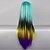 abordables Perruques Synthétiques Sans Bonnet-Perruque Synthétique Style Perruque Arc-en-ciel Femme Perruque Long Perruque de Cosplay