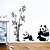 preiswerte Wand-Sticker-Dekorative Wand Sticker - Tier Wandaufkleber Landschaft / Tiere Wohnzimmer / Schlafzimmer / Badezimmer / Abziehbar